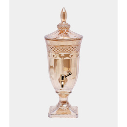 Диспенсер для напитков (лимонадница) стеклянный 2,0 л золото, в п/у арт.1707 Радужный Дом РД60575