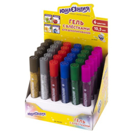 Гель с блестками 10,5мл Юнландия, цвета ассорти 662252