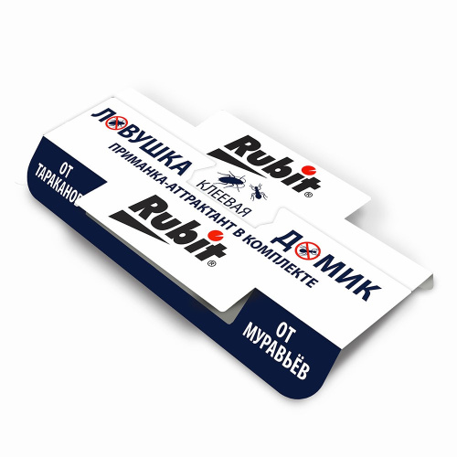 Ловушка клеевая от тараканов, муравьев (домик) Rubit