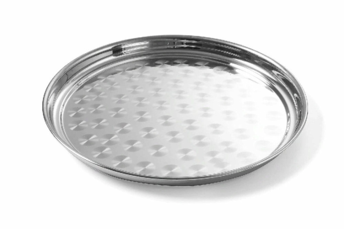 Поднос из нержавеющей стали круглый d-30см Радужный Дом РД11884