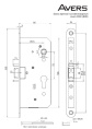 Замок врезной Avers 2002-ZN противопожарный Avers 42326