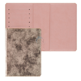Обложка для паспорта Devente Shadow, искусственная кожа, бледно-розовый с бронзой 1030916
