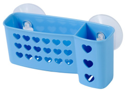 Подставка для зубных щёток пластиковая на присосках 16х5х8см, голубой Ар-Пласт 07008