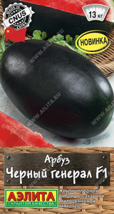 Арбуз Черный генерал F1 5шт. цветной Аэлита