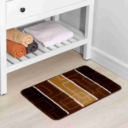 Коврик напольный для ванной на резин. основе 38х 58см Полосы Радужный Дом РД68069