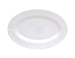 Блюдо стеклокерамическое овальное 300х205мм HoReCa Wave classic белый Lavenir XYP-120  WHITE