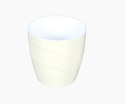 Горшок для цветов пластиковый Art со вставкой 1,2л d-13,5см h-13см песочный Ар-Пласт А014