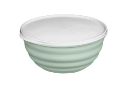 Миска пластиковая с крышкой 1,1л Латина, светло-зеленый Homver 222136517/03