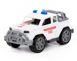 Машина пластиковая Легионер-мини Скорая помощь 21х12х10см, в сетке Полесье 84705