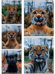 Тетрадь  48 листов Селфи диких кошек Т48-5338