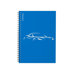 Тетрадь  80 листов ErichKrause Mirage, синий, пластиковая обложка, гребень 61964
