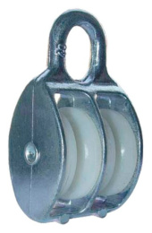 Блок двойной пластик, d  30мм для не мет.тросов 9-21-04