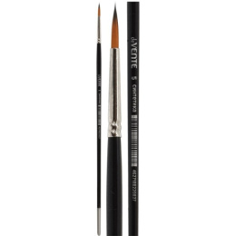 Кисть № 5 синтетика круглая, деревянная ручка, Devente 8073007