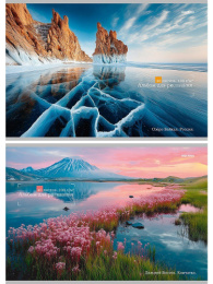 Альбом для рисования 40 листов Завораживающие пейзажи-1, на скрепке 40-7787