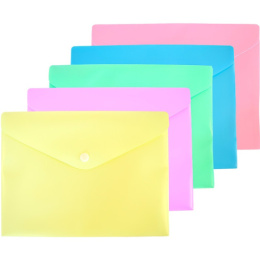 Папка с кнопкой А5 0.18 Devente Pastel, ассорти 3071342