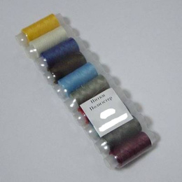 Нитки полиэстер набор  10шт. 40/2 100м цветные 19835