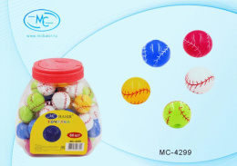 Точилка пластик с контейнером Мячик, ассорти МС-4299