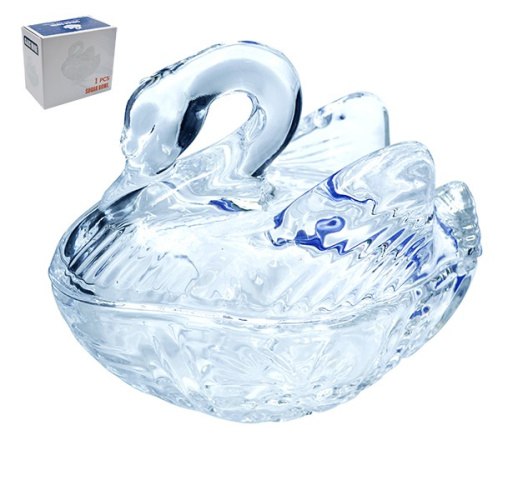 Сахарница стеклянная Лебедь 135х85х125мм, в п/у 103664