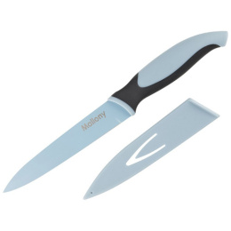 Нож стальной Arno 127мм с покрытием non-stick, пластиковая ручка, универсальный, в ножнах Mallony 107140