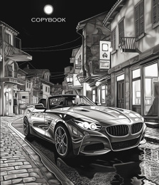 Тетрадь  48 листов линейка Авто черно-белое С2549-107