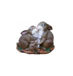 Фигурка садовая гипсовая Заячья семейка 30х21см ГусьДекорЛюкс 4С32