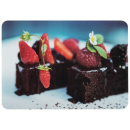 Салфетка сервировочная пластиковая прямоугольная 40х28см Брауни Рыжий кот PPM-10/109200