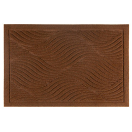 Коврик придверный влаговпитывающий на резин. основе ворс 60х 90см с тиснением Dune, коричневый SunStep 35-862