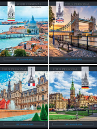 Тетрадь  96 листов перевертыш Жемчужины Европы 96-8797