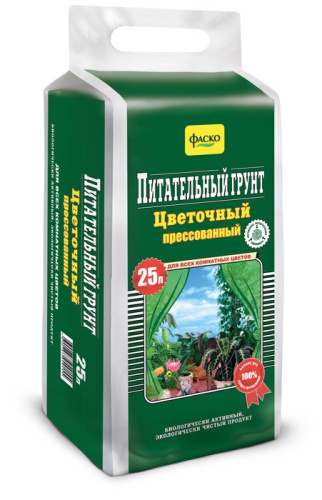 Грунт цветочный 25л прессованный Фаско