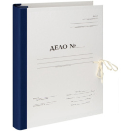 Папка для бумаг арх. 70мм для переплета, форма 21х70мм, с гребешками, 4 отверстия, 2 х/б завязки 127133, 255996