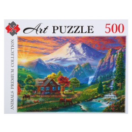 Пазлы  500 элементов Эльбрус на закате Ф500-3897