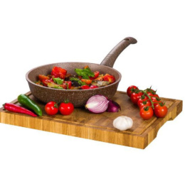 Сковорода алюминиевая литая с антиприг. покрытием Гранит d-20см глубокая без крышки, браун-браун Deco-Dariis HUR-A-107 BB