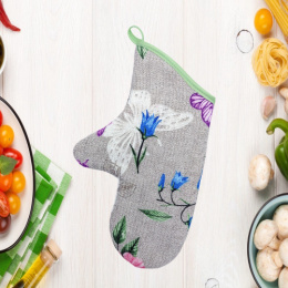 Варежка кухонная вафельная Бабочки 5131/1 ДомВелл 