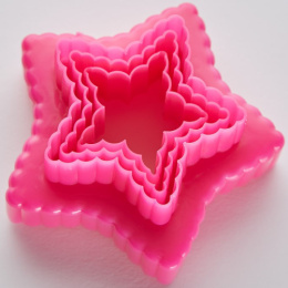 Форма для печенья пластиковая набор 3 шт. Звездочки, двусторонняя Webber BE-4309P/3