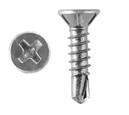 Саморез оконный 3,9х25 сверло (белый цинк) 278-3925б