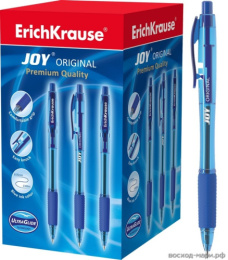 Ручка шариковая автоматическая ErichKrause Joy Original Ultra Glide, синяя 43346