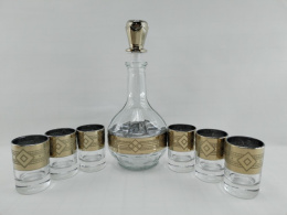 Набор стеклянный  7 предметов (графин - штоф + 6 стопок) Гладиано, в п/у Gid Glass GN02/01+GN1022/06 ch