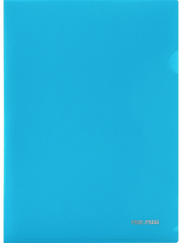 Папка-уголок А4 Стамм 180мкм, голубая ПК-8708