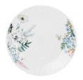 Тарелка стеклокерамическая мелкая 190мм Цветы Фокус 7327-твч7,5