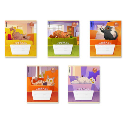 Тетрадь  18 листов линейка ErichKrause Приключения на хвост 60557