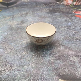 Салатник фарфоровый 90мм/190мл с узором Листья Радужный Дом РД84830