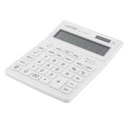 Калькулятор Devente DD-4442W 12 разрядов, 155х204х33мм, молочный 4031320