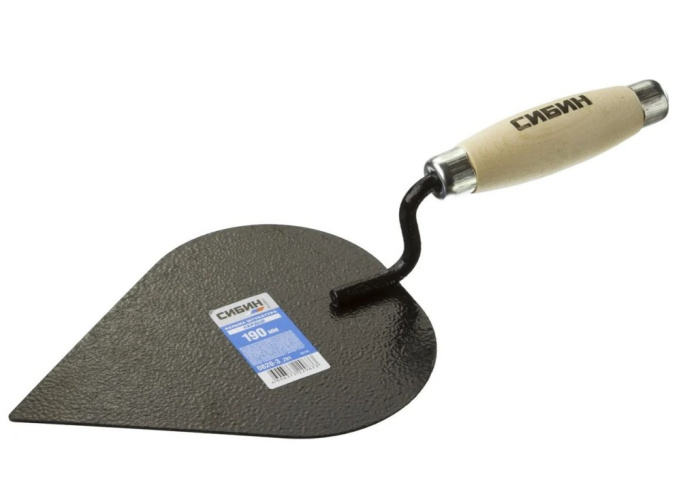 Кельма штукатура сердцевидная деревянная ручка Сибин 0820-3