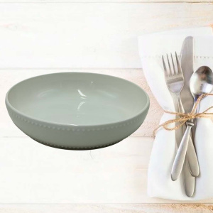 Салатник керамический 220мм Бисер, белый Радужный Дом РД22758