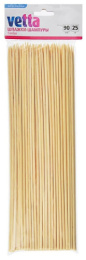 Набор шампуров для шашлыка бамбуковых  90шт. 25см d-3мм Vetta 437-208