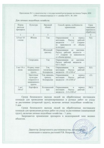 Танрек  10мл флакон от колорадского жука и его личинок Avgust