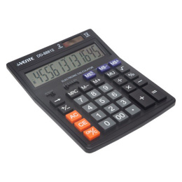 Калькулятор Devente DD-88812 12 разрядов, 145х290х35мм, черный 4031332