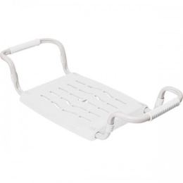 Сиденье на ванну пластиковое на металлическом каркасе раздвижное 35х29см, белый Nika СВ5/Б