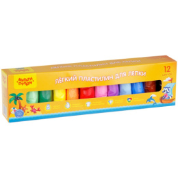 Пластилин 12 цветов 120г Супер легкий Мульти-Пульти ЛП_38966