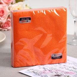 Салфетки бумажные  20шт. 33х33см 2-х слойные, оранжевый New Line Fresco 6073871